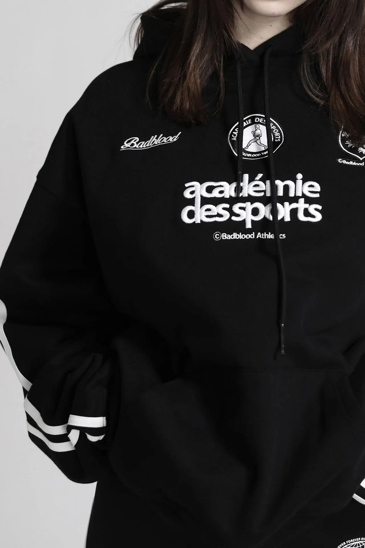 American retro embroidery pure cotton Hoodie