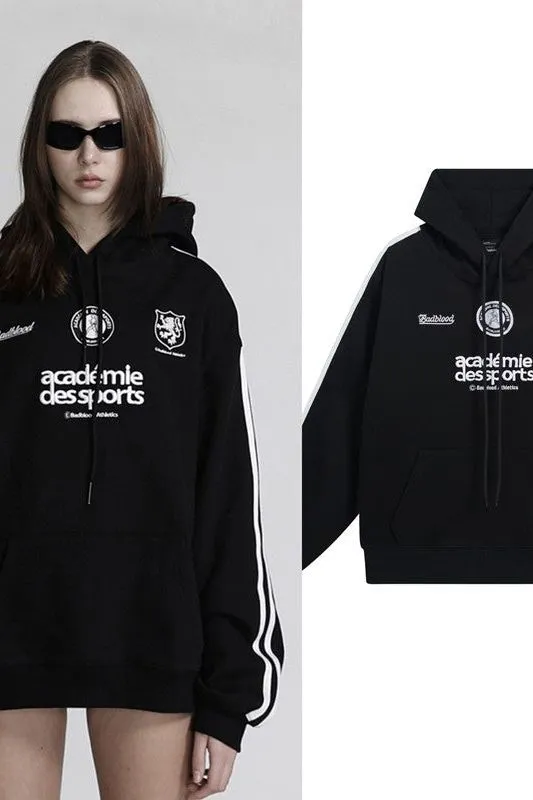 American retro embroidery pure cotton Hoodie