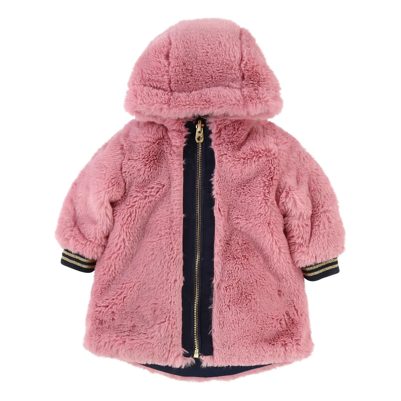 Baby Girls Hooded Reversible Puffer Coat
