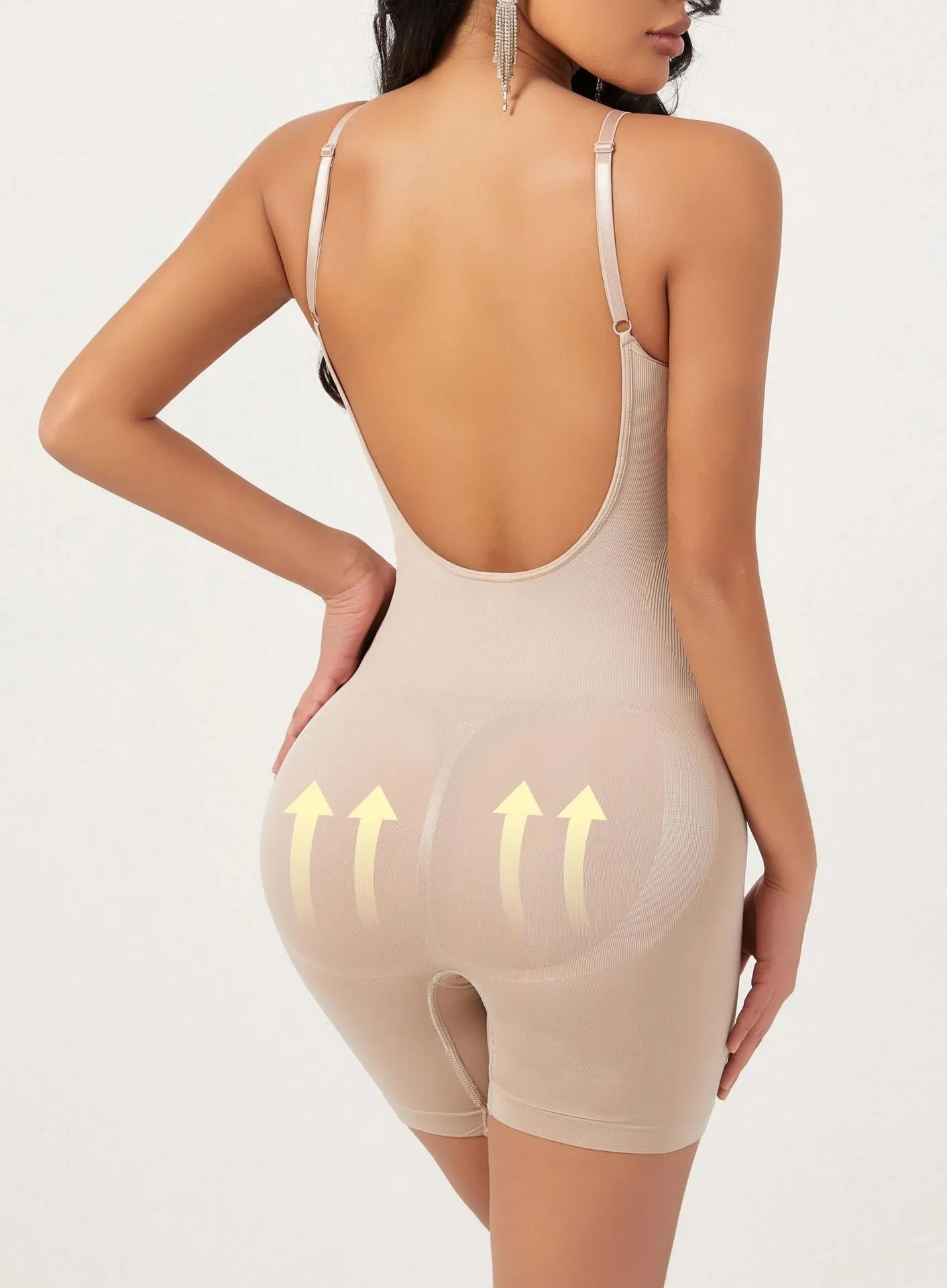 Backless Plus Size bodysuit