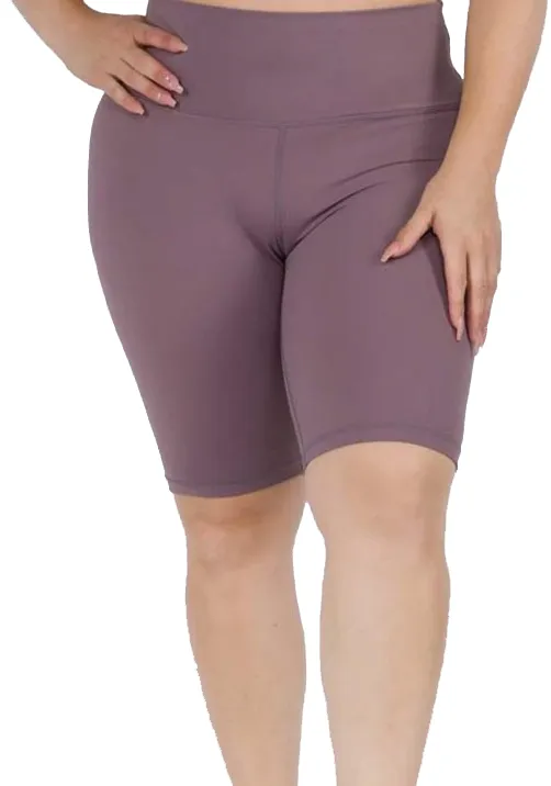 Biker Shorts - Smokey Mauve - Plus Size