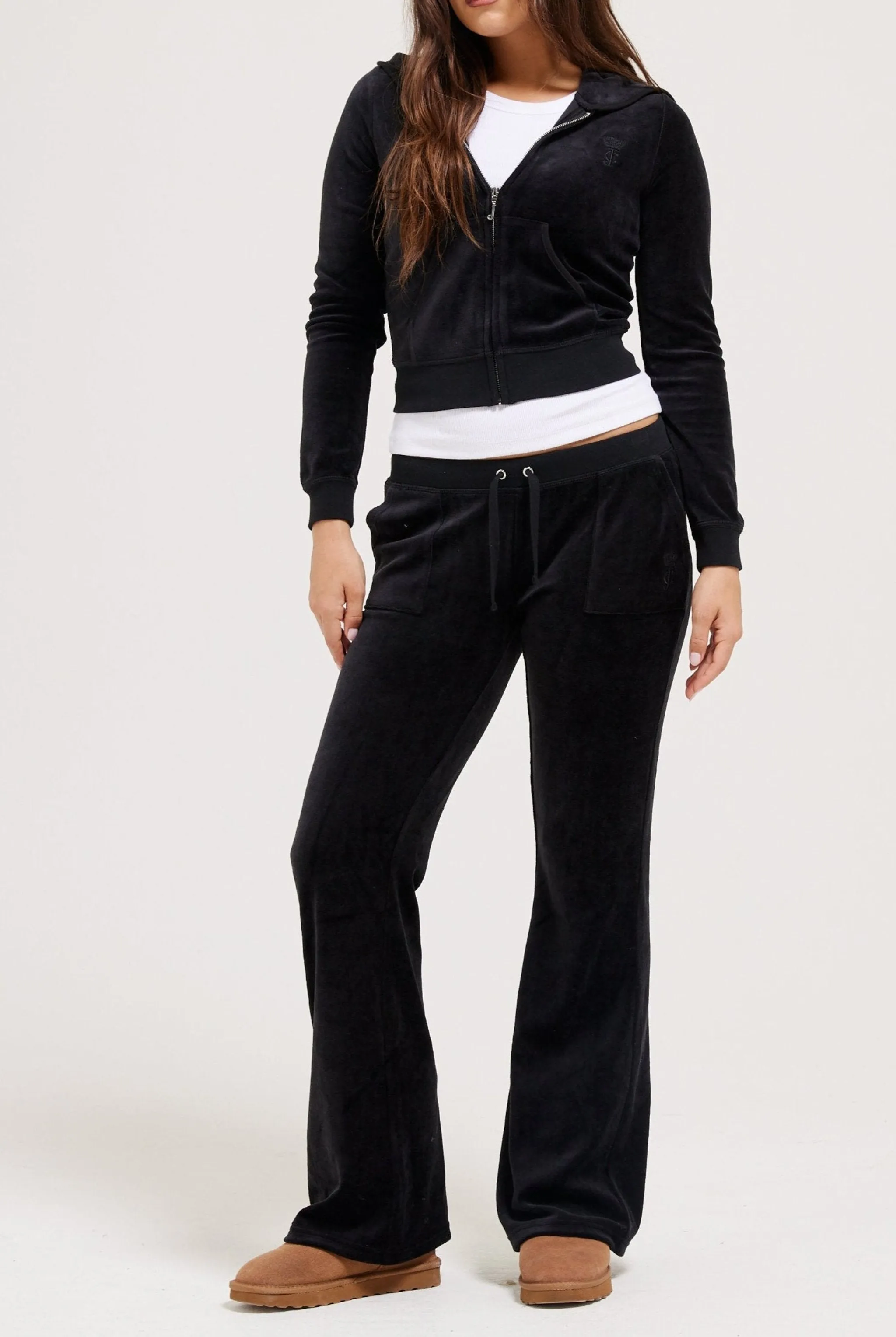 BLACK BAMBOO VELOUR HERITAGE HOODIE