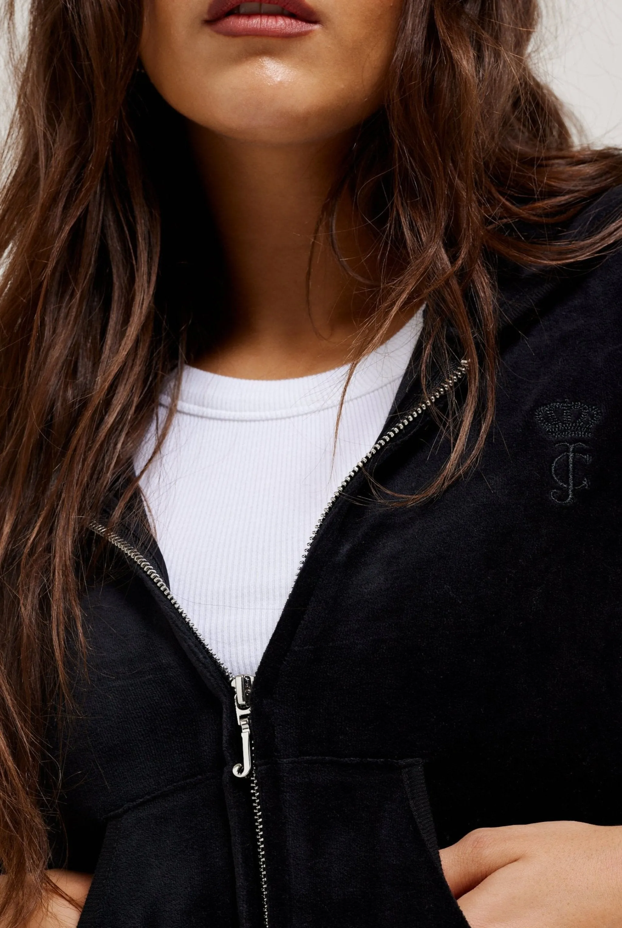 BLACK BAMBOO VELOUR HERITAGE HOODIE