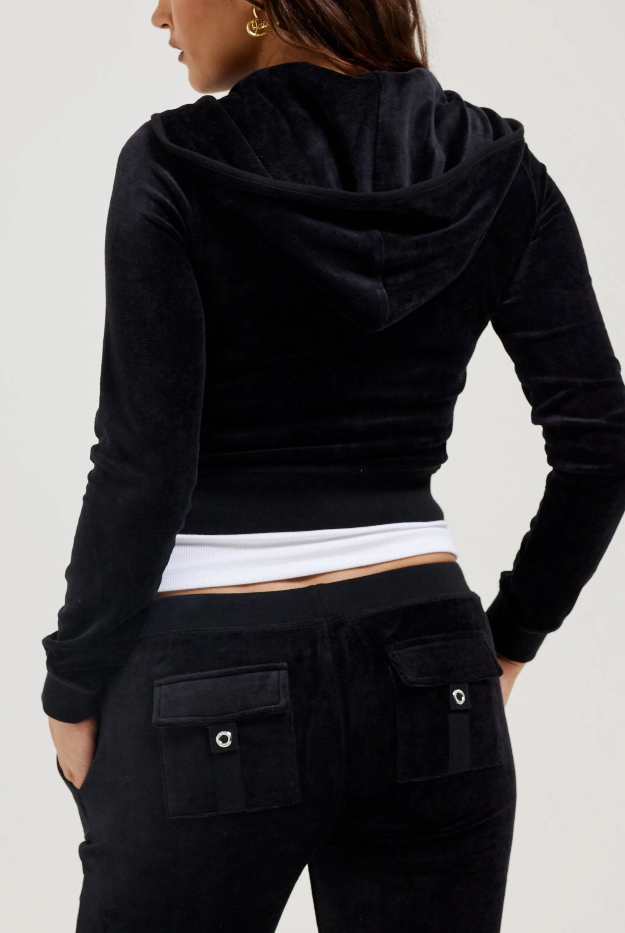 BLACK BAMBOO VELOUR HERITAGE HOODIE