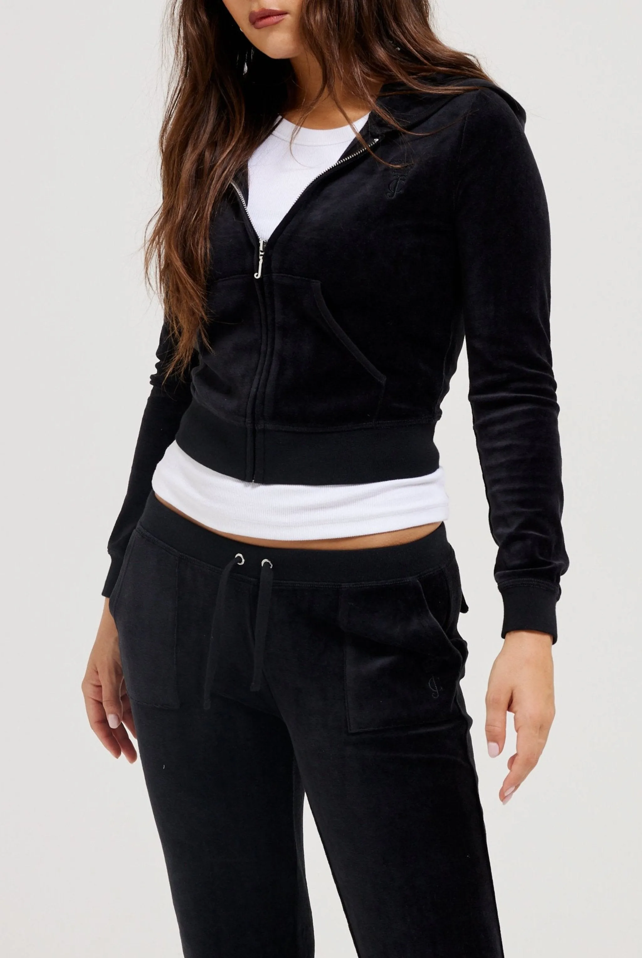 BLACK BAMBOO VELOUR HERITAGE HOODIE