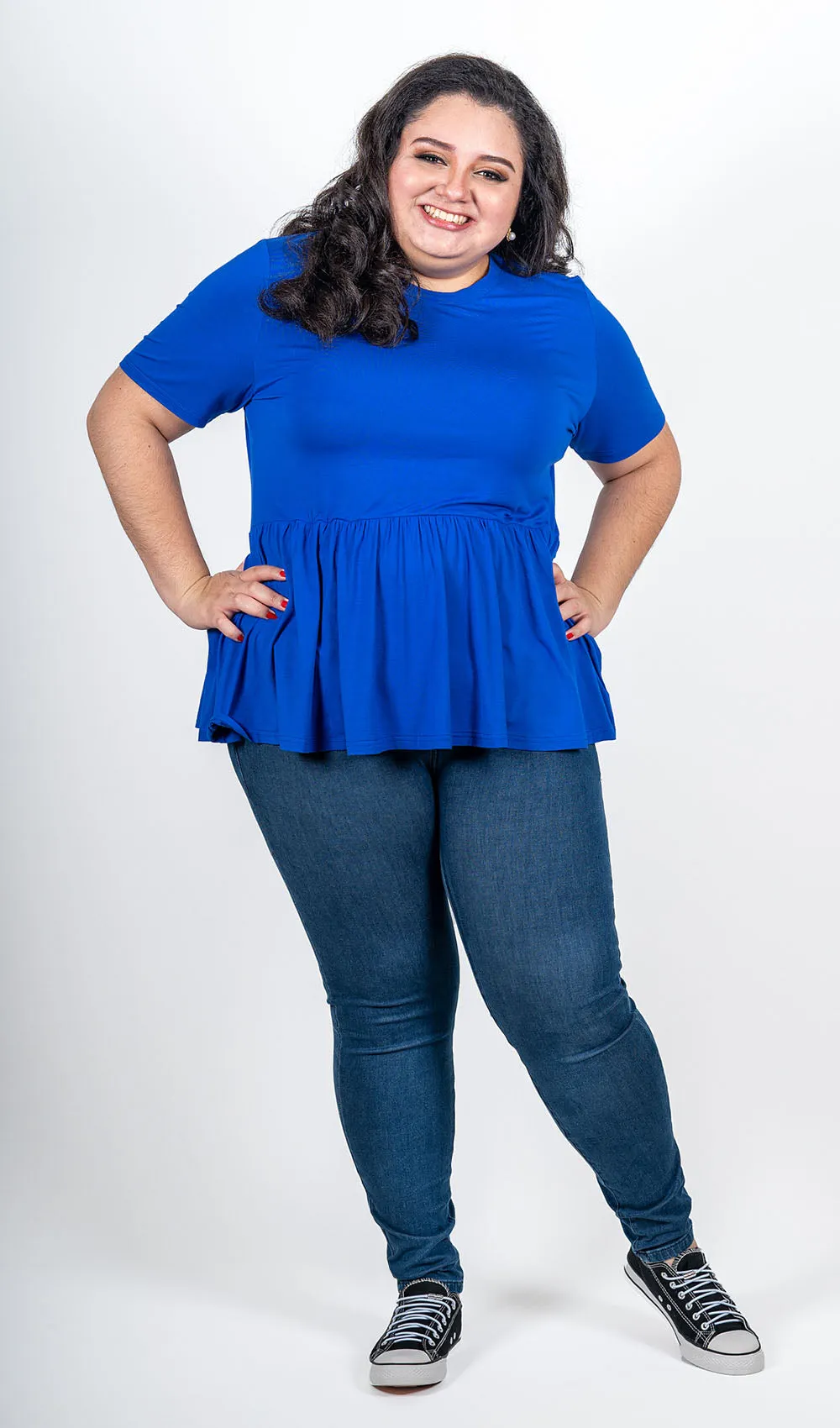 Blue Babydoll Tee