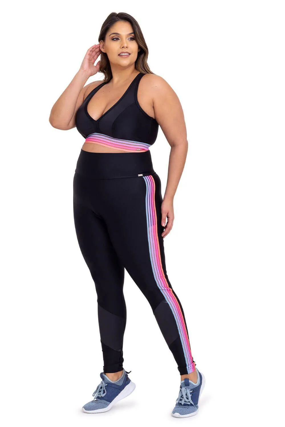 Cajubrasil Plus Size Celebrate Legging Pants - Black