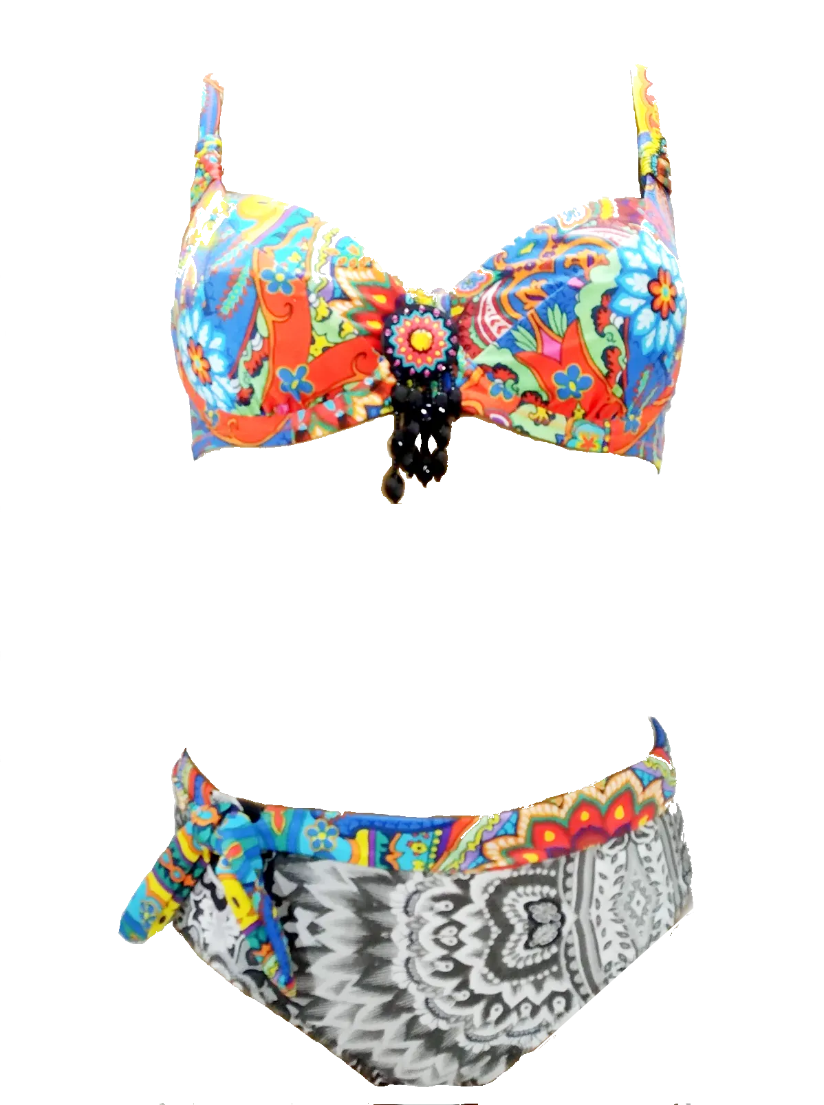 Carnaval print high waisted Bikini Bottom