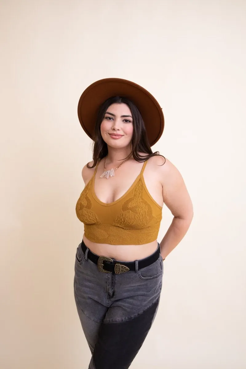 chic plus seamless textured brami padded intimates