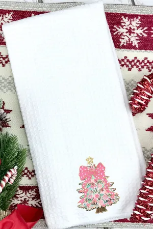 Christmas Tree Preppy Blossom Waffle Kitchen Towel