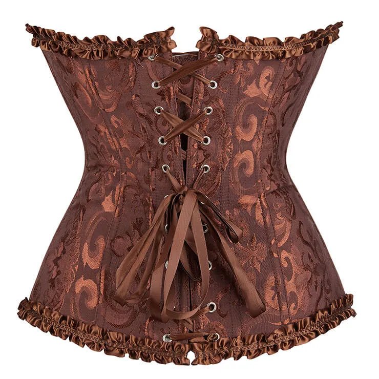 Classic Brown Busk Closure Corset
