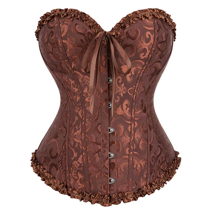 Classic Brown Busk Closure Corset