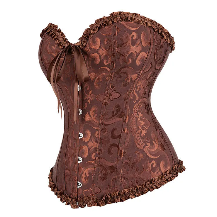 Classic Brown Busk Closure Corset