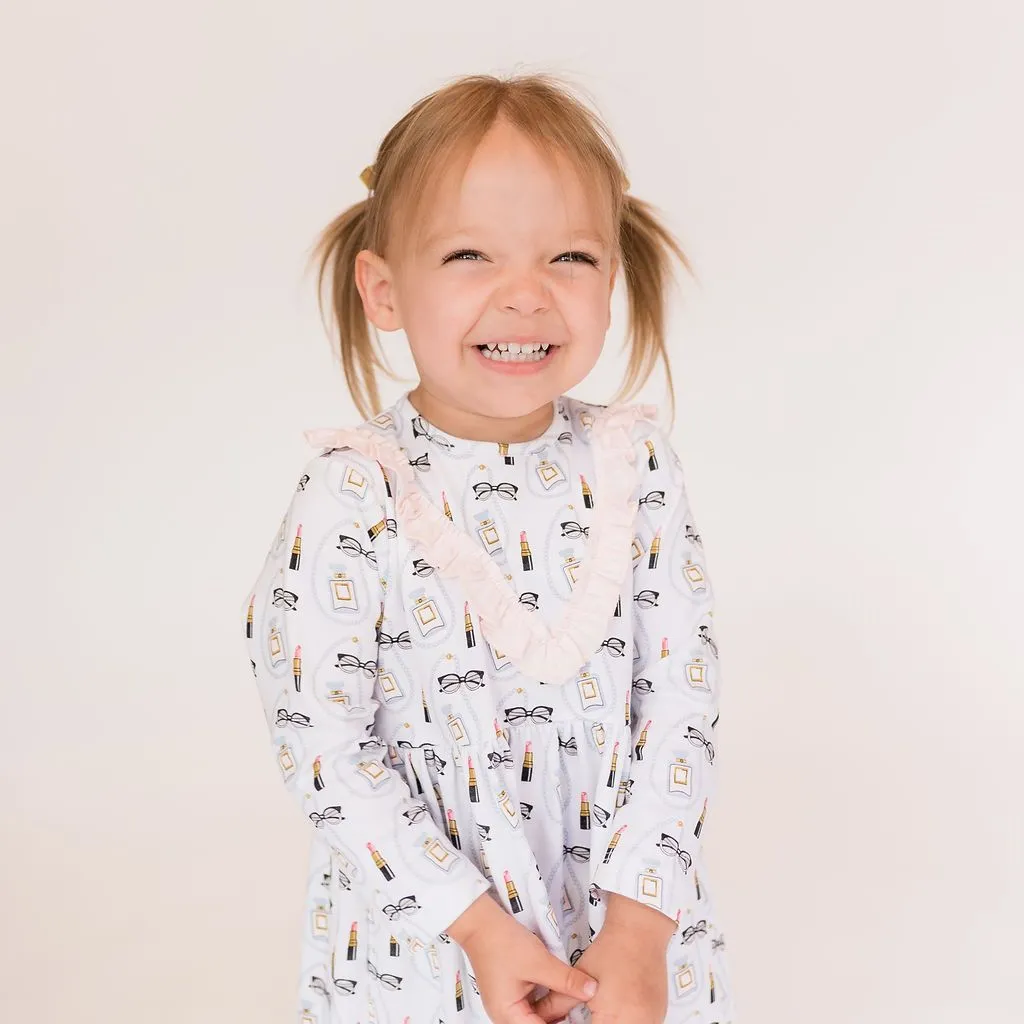Coco Print Dress with Ruffle