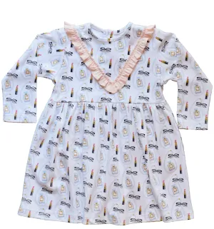 Coco Print Dress with Ruffle