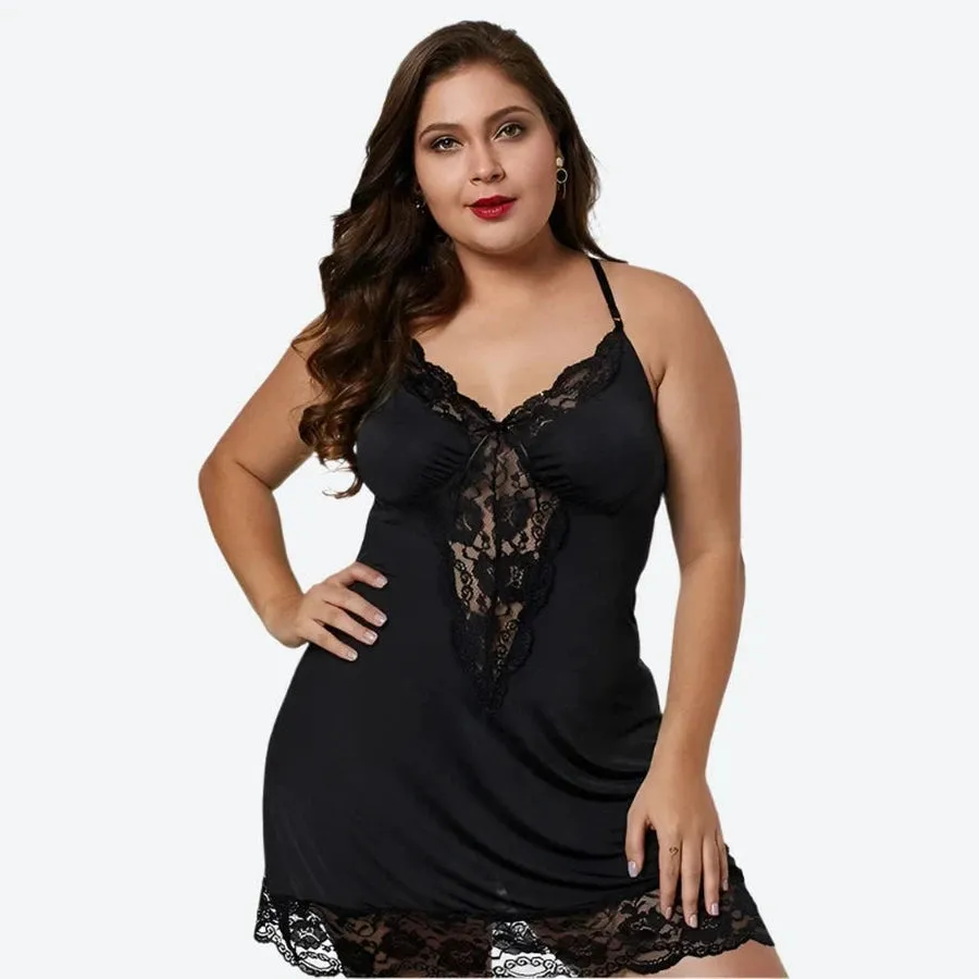 Elegant Lace-Trimmed Plus Size Nightgowns