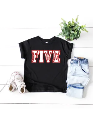 Five Baseball Birthday Shirt | Childrens Unisex