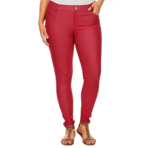 Full Length Jeggings - Burgundy - XL