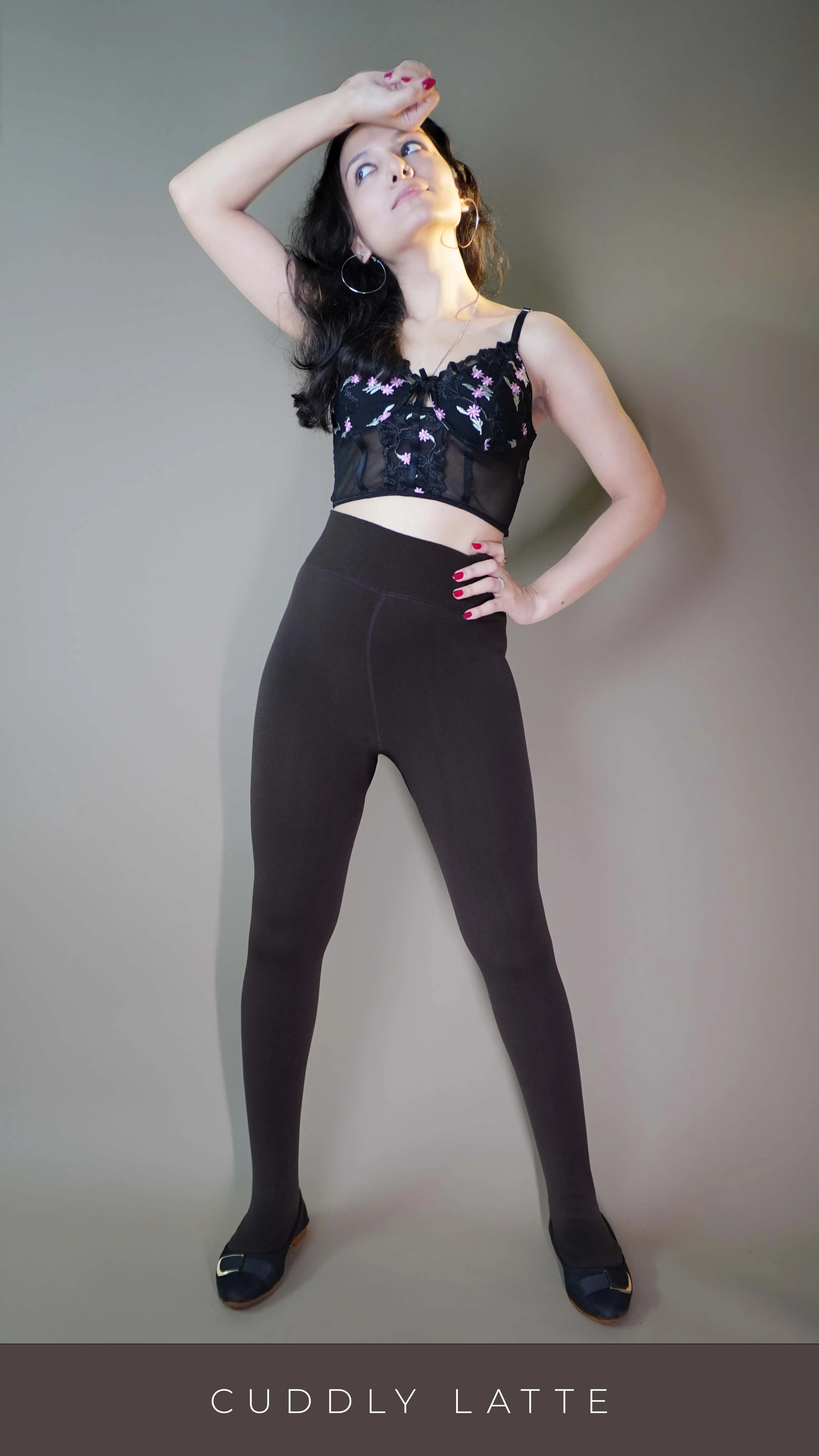Furry Bliss Brown Warm Tights