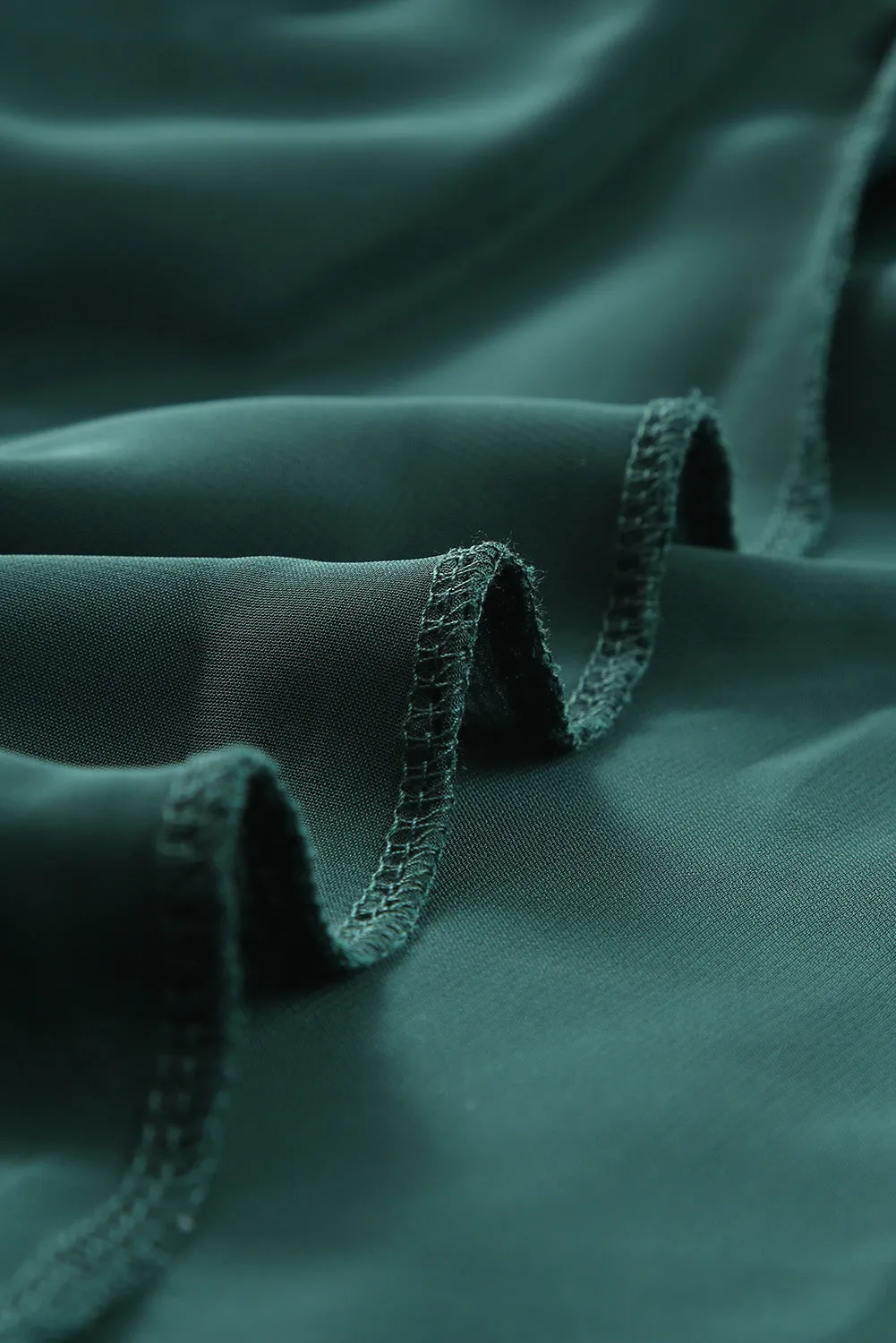 Green Plus Size Puff Sleeve Smocked Tiered Dress