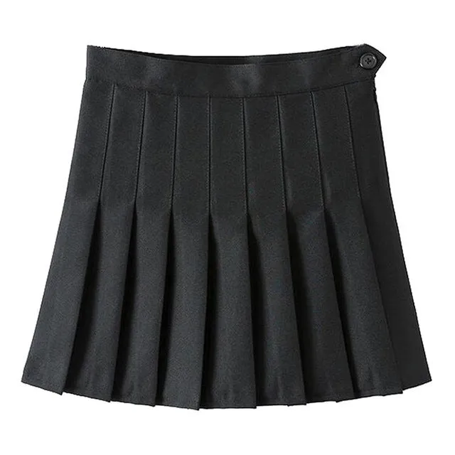 Harajuku High Waist Pleated Mini Skirts Women Sexy Kawaii Cosplay School Uniform Student Schoolgirls Black White Flared Skirts