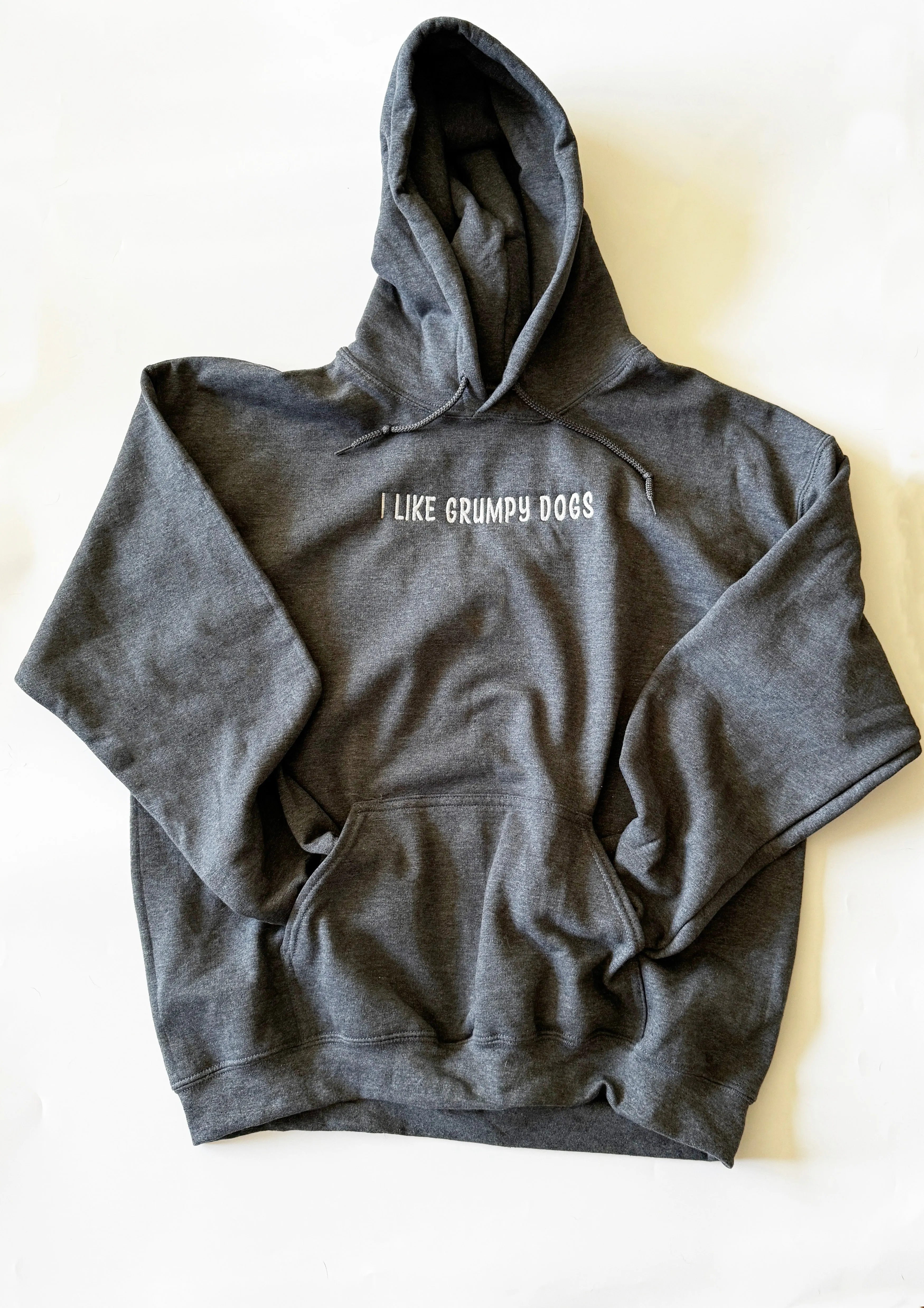 I Like Grumpy Dogs Embroidered Unisex Hoodie