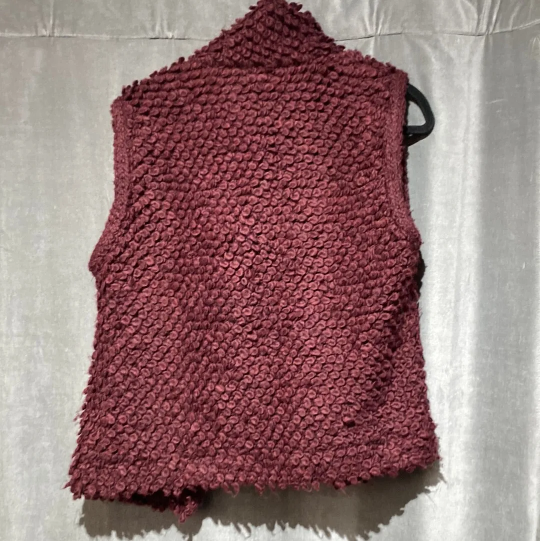 IRO Burgundy Collared Vest