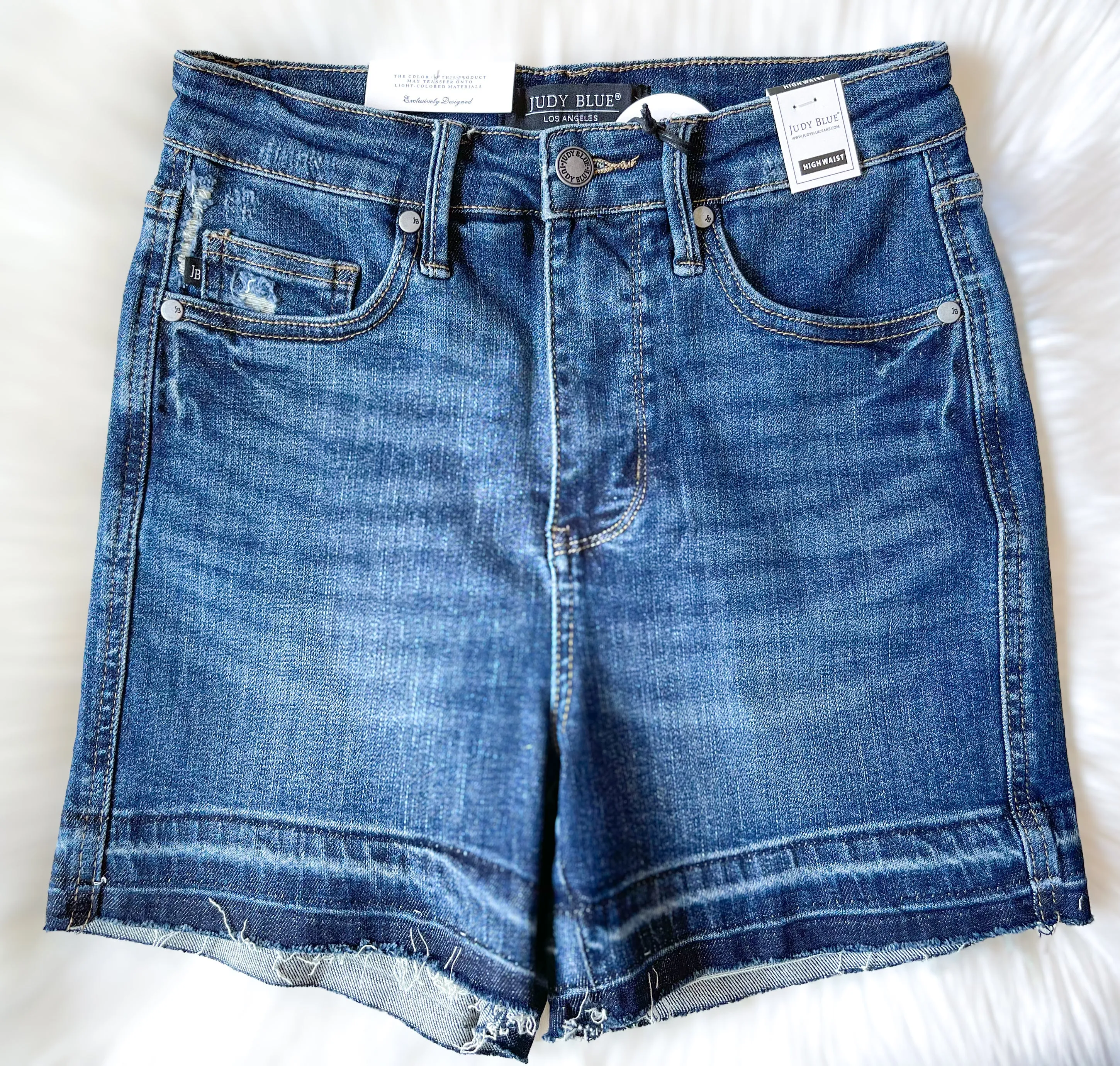 Judy Blue || Cindy High Waist Tummy Control Destroy Release Hem Shorts