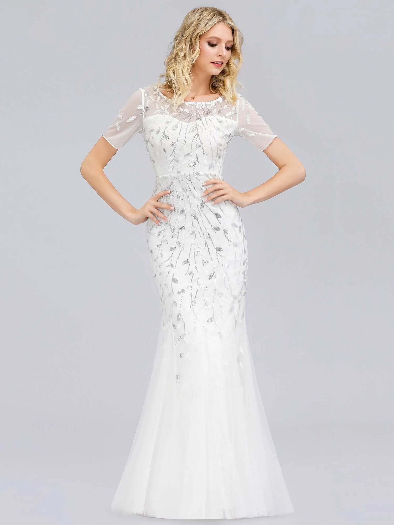 Krystal tulle Wedding gown in silver and white Express NZ wide