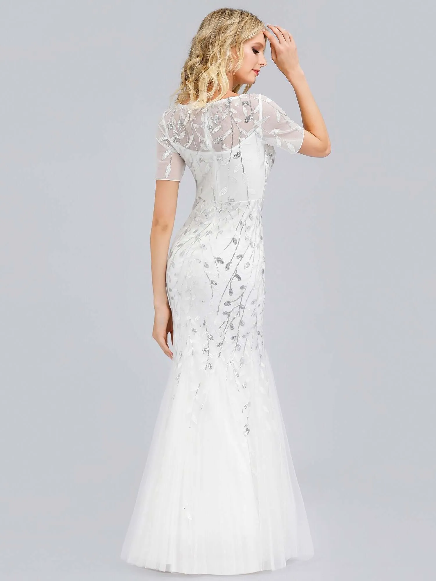 Krystal tulle Wedding gown in silver and white Express NZ wide