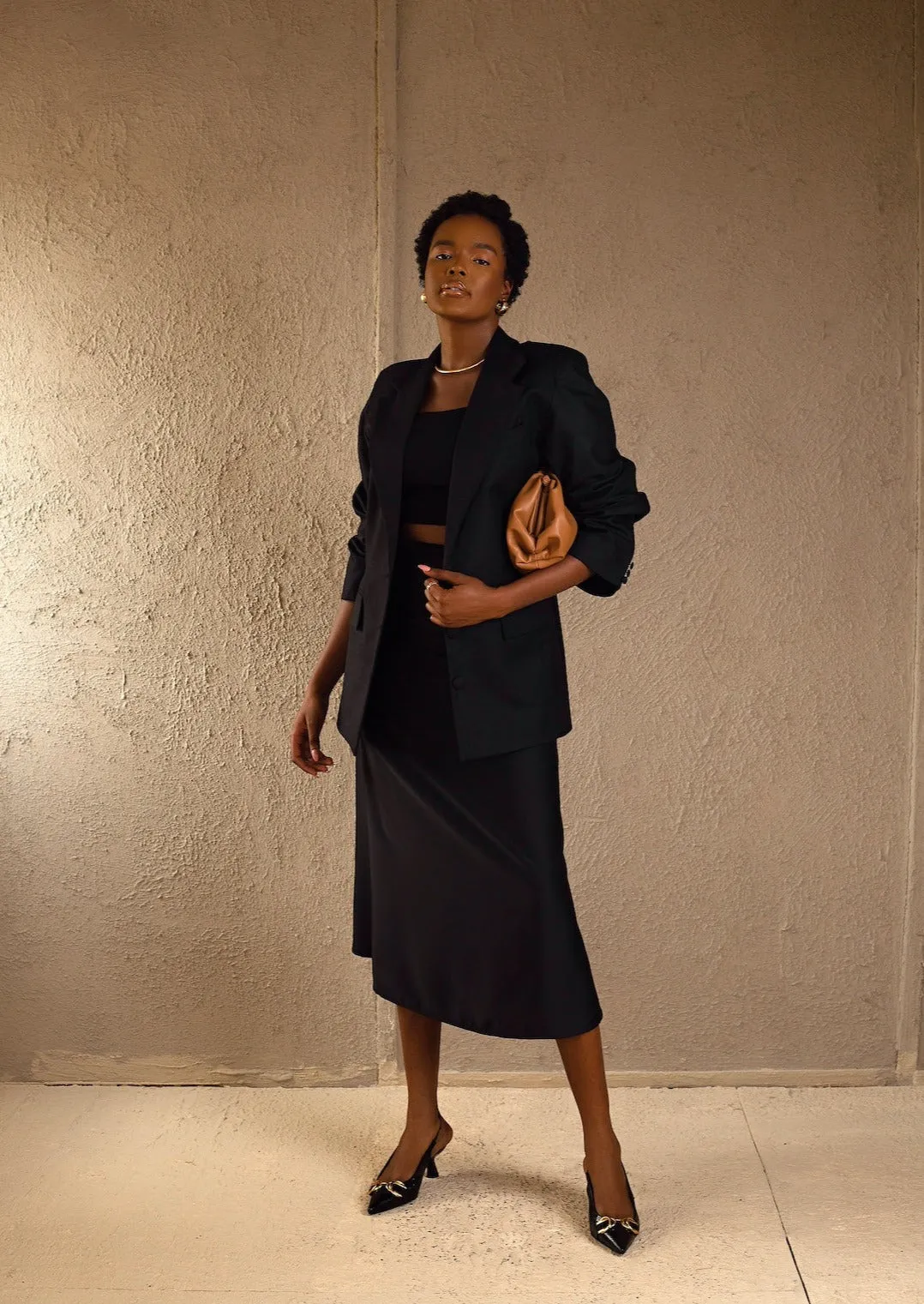 Lehlé Satin Slip Skirt