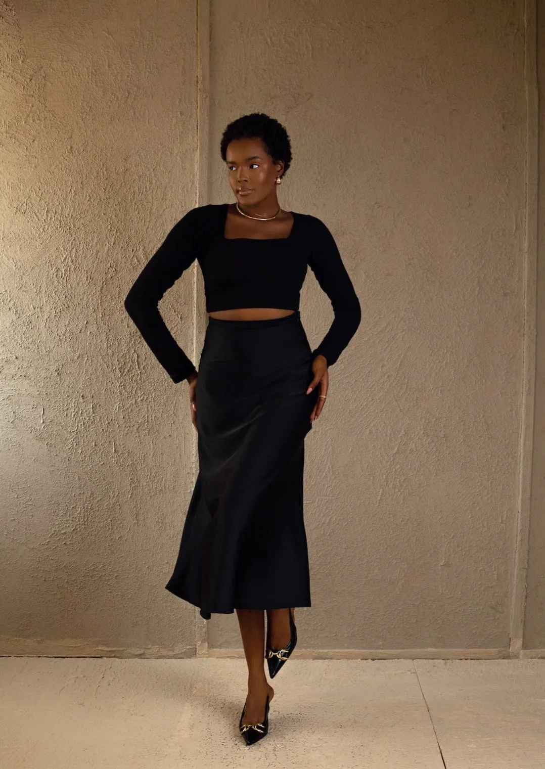 Lehlé Satin Slip Skirt