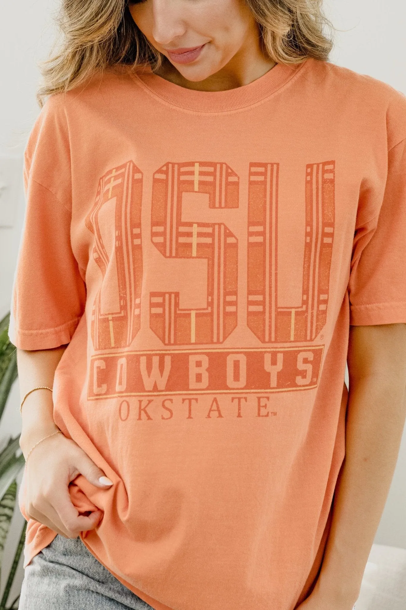 Livy Lu: OSU Cowboys Preppy Plaid Comfort Colors Tee