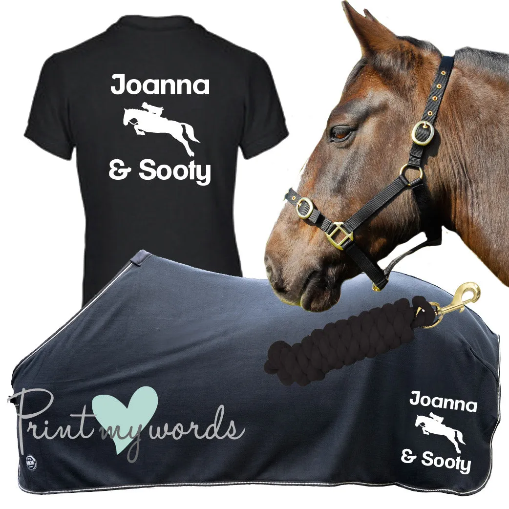 'Lola' Ladies Personalised Matching Equestrian Set - Jumping Design