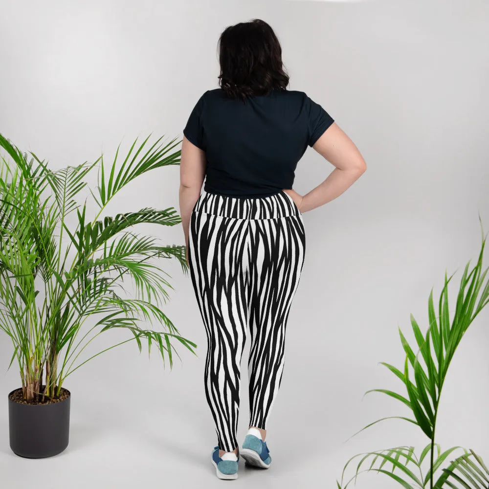 Mountain Zebra Plus Size Leggings