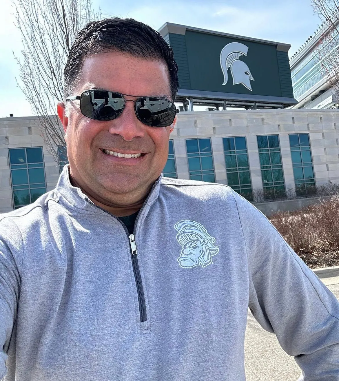 MSU OGIO Gruff Sparty Grey Quarter Zip