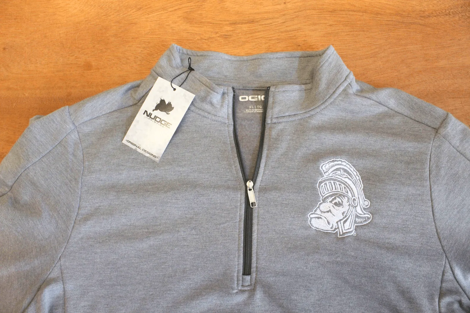 MSU OGIO Gruff Sparty Grey Quarter Zip