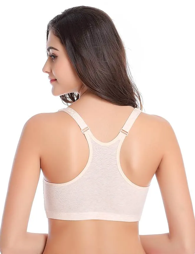 New Front Opening Buckle Comfortable Breastfeeding Pink Nursing Bra