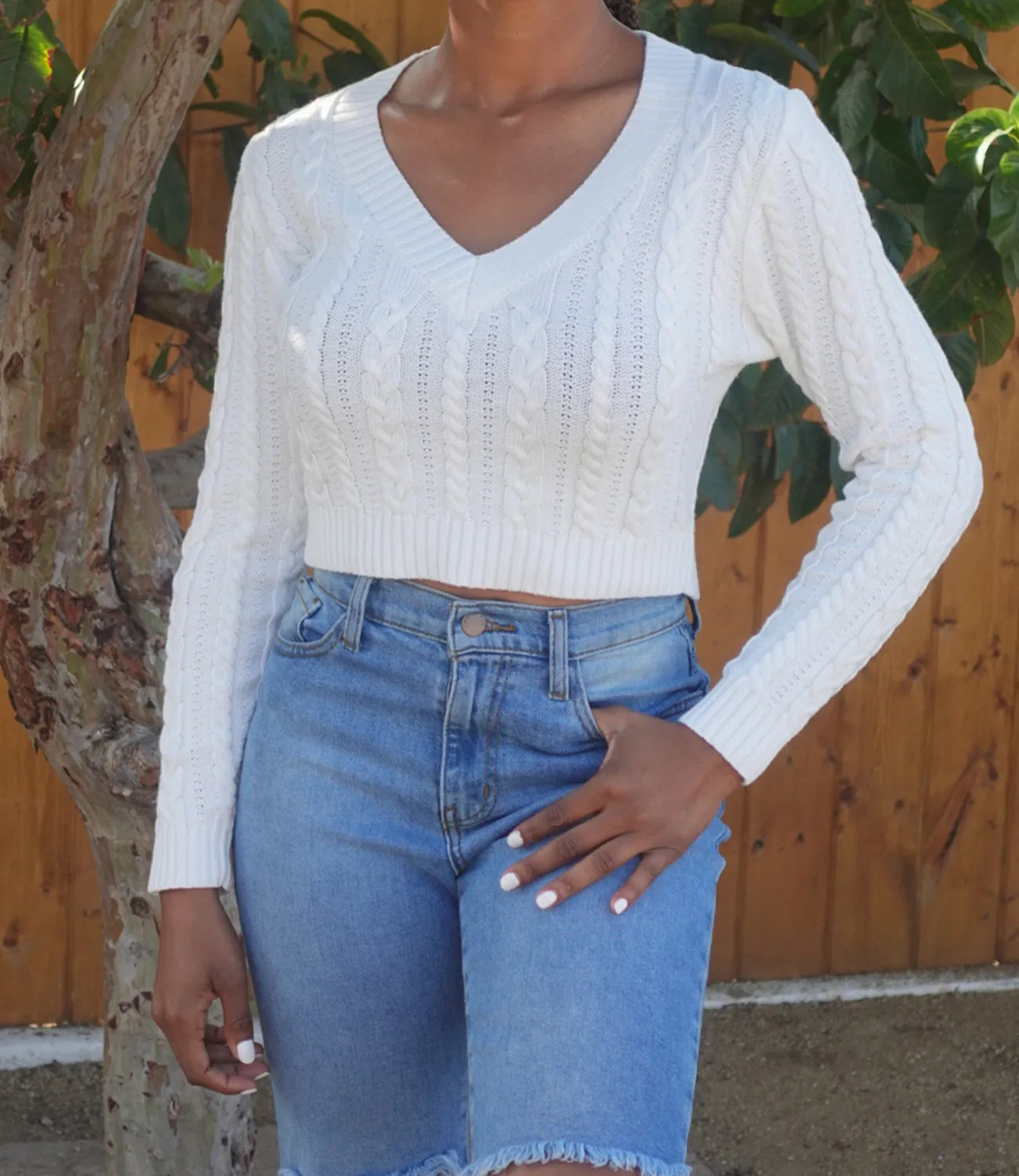 Noel Knitted Sweater(White)