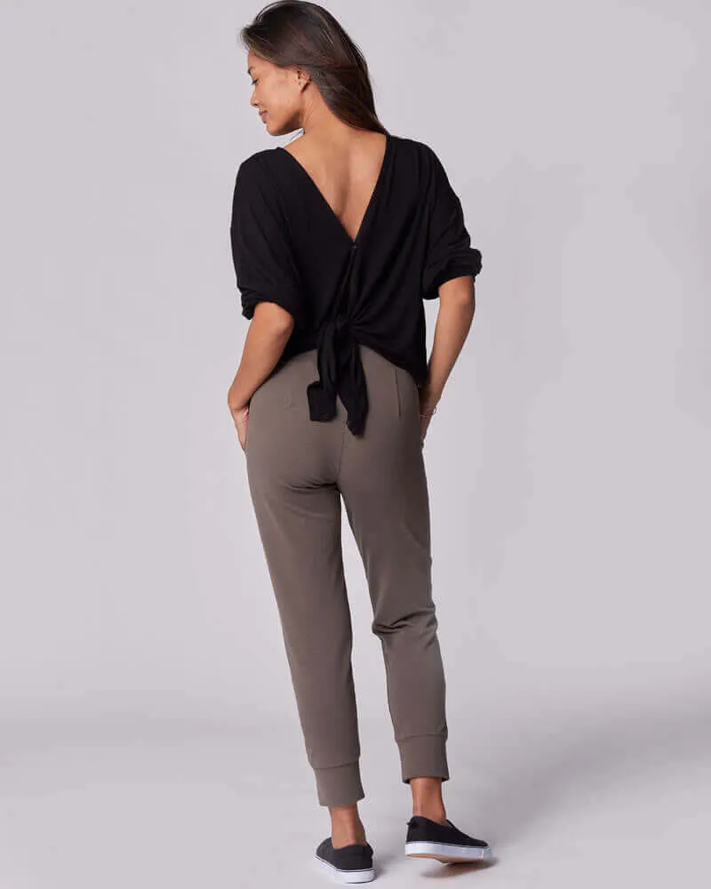 Nursing & Maternity Everywhere Long-Sleeve Wrap Blouse | Black