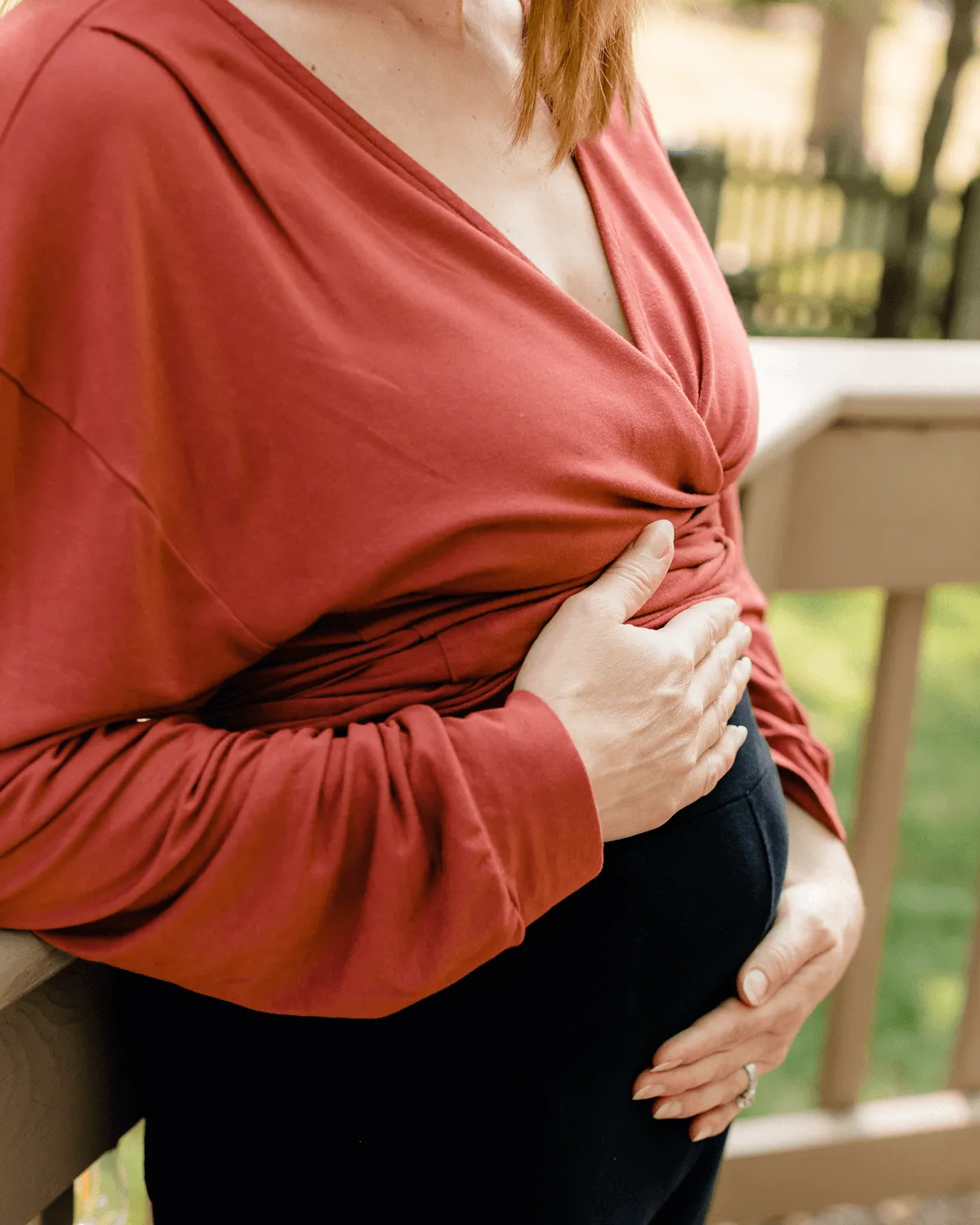 Nursing & Maternity Everywhere Long-Sleeve Wrap Blouse | Terra