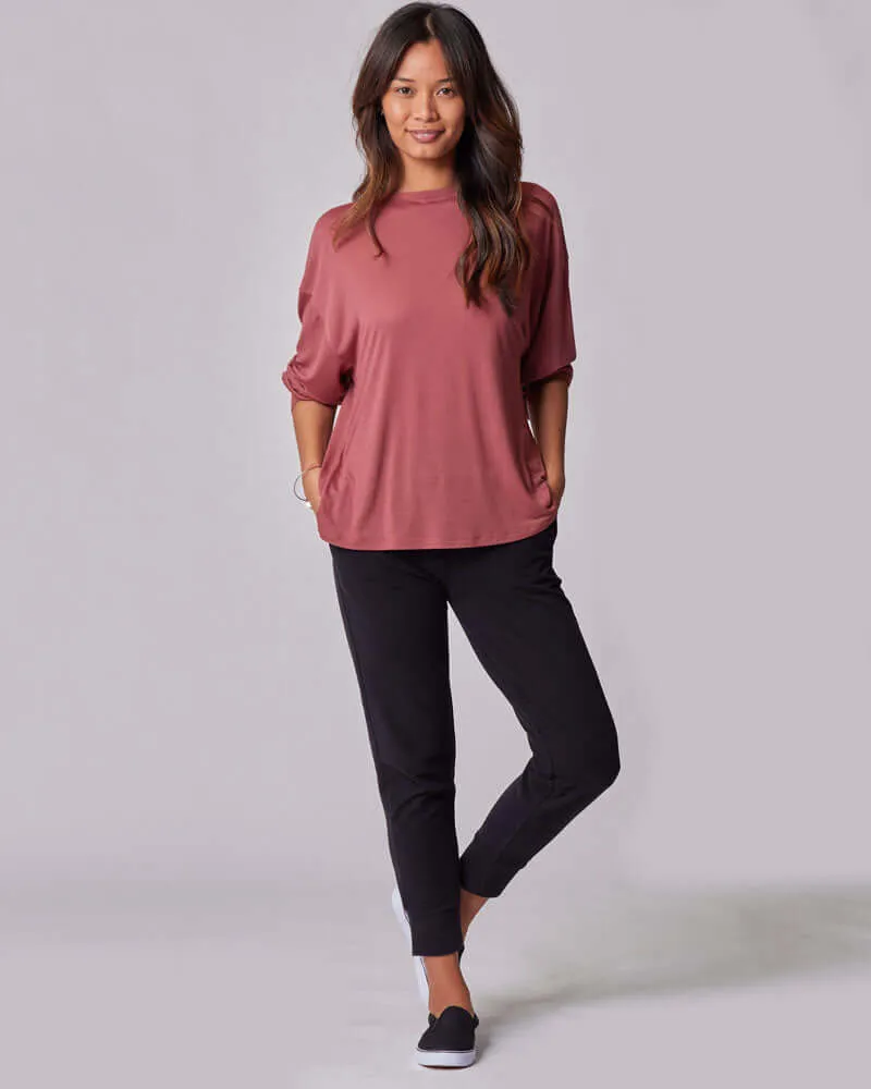 Nursing & Maternity Everywhere Long-Sleeve Wrap Blouse | Terra