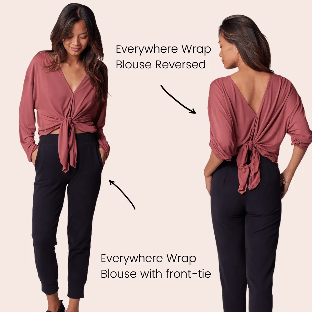 Nursing & Maternity Everywhere Long-Sleeve Wrap Blouse | Terra