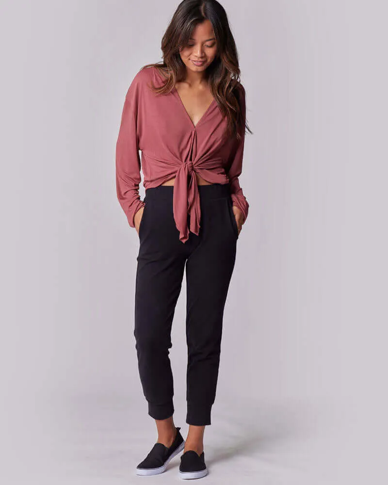 Nursing & Maternity Everywhere Long-Sleeve Wrap Blouse | Terra