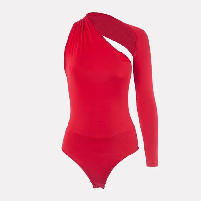 One shoulder Bodysuit -  4 colours