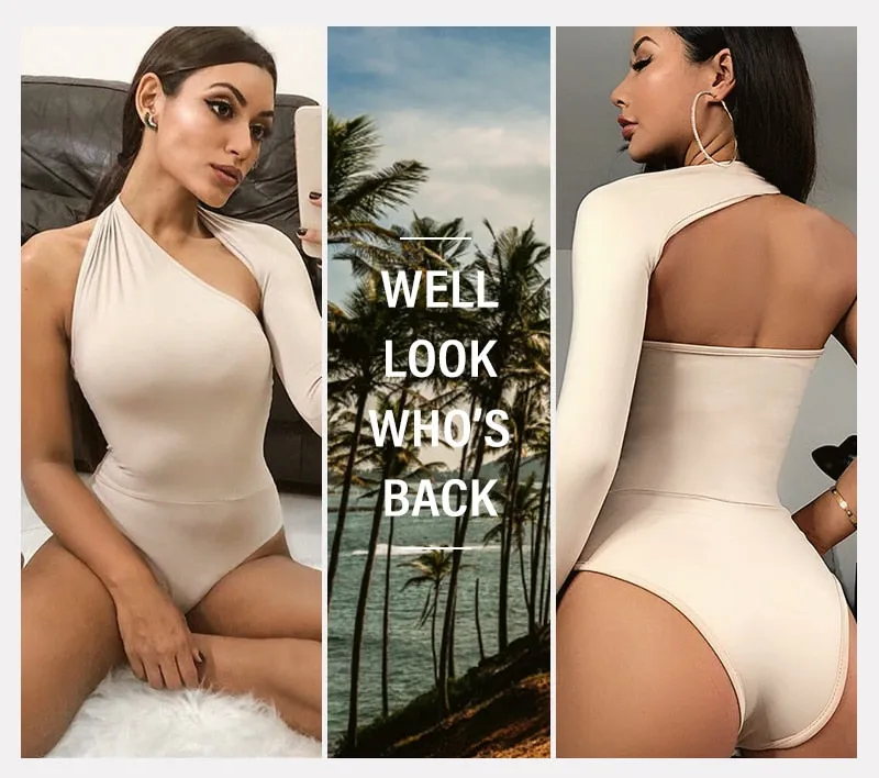One shoulder Bodysuit -  4 colours