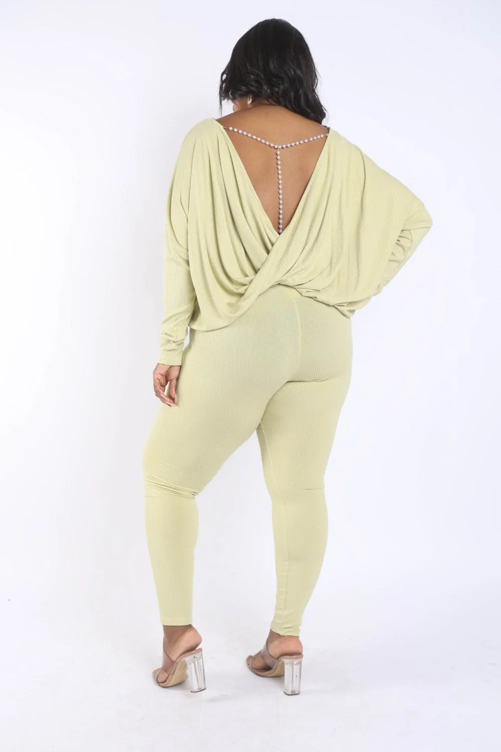 Open Back Top and Pants Set