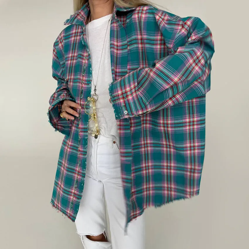 Oversize Blue Striped Shirt