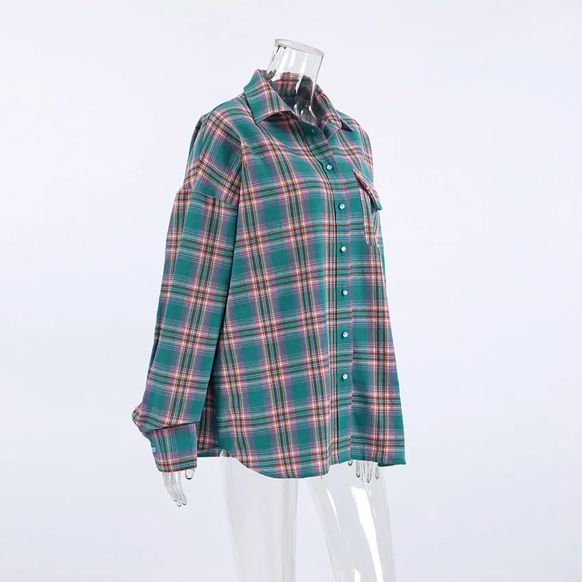 Oversize Blue Striped Shirt