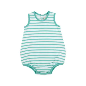 Patton Play Bubble - Turks Teal Stripe with Turks Teal